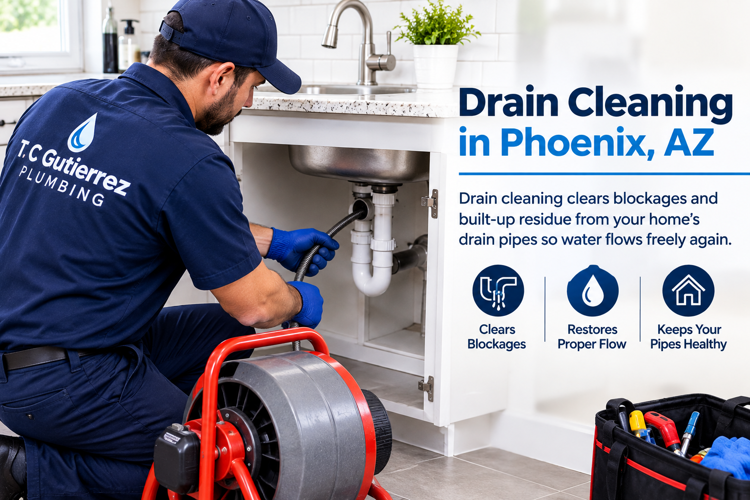 Drain Cleaning in Phoenix, AZ from a Northeast Phoenix Plumbing Shop — TC Gutierrez Plumbing